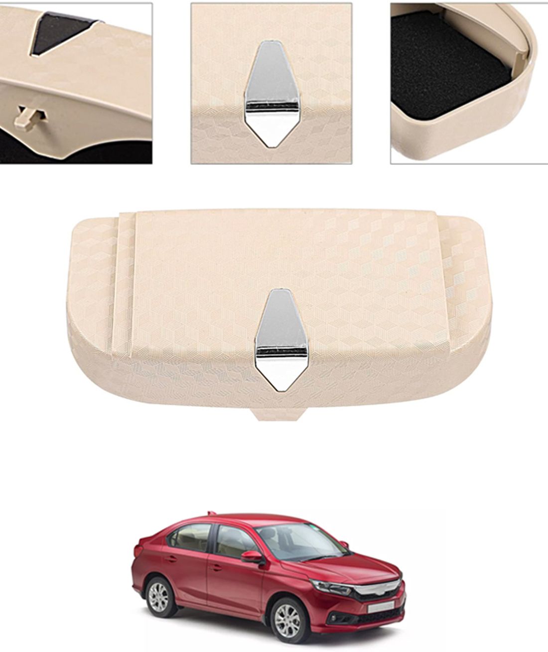 ayw Universal Multiuse Beige New Style Sunglass Holder For Car-19 White Car Sunglass Clip Holder-picture-26