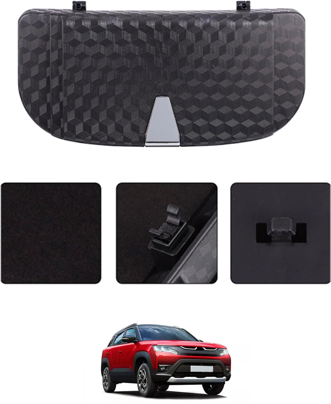 monolive Universal Black New Stylist Multiuse Design Sunglass Holder For Car-040 Black Car Sunglass Clip Holder-picture-11