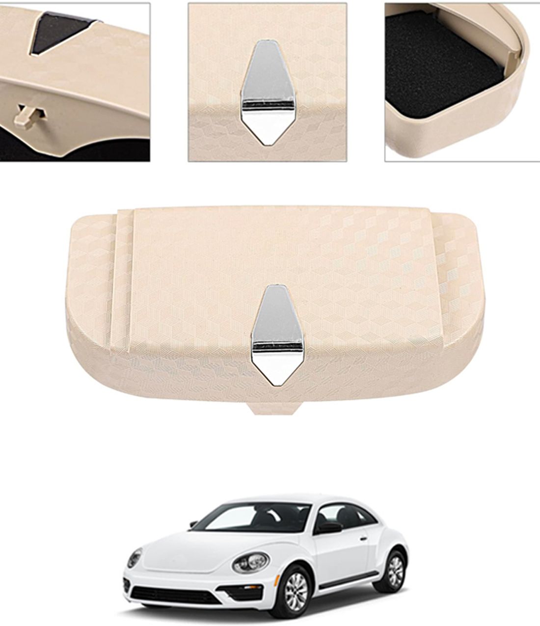 ayw Universal Multiuse Beige New Style Sunglass Holder For Car-34 White Car Sunglass Clip Holder-picture-9