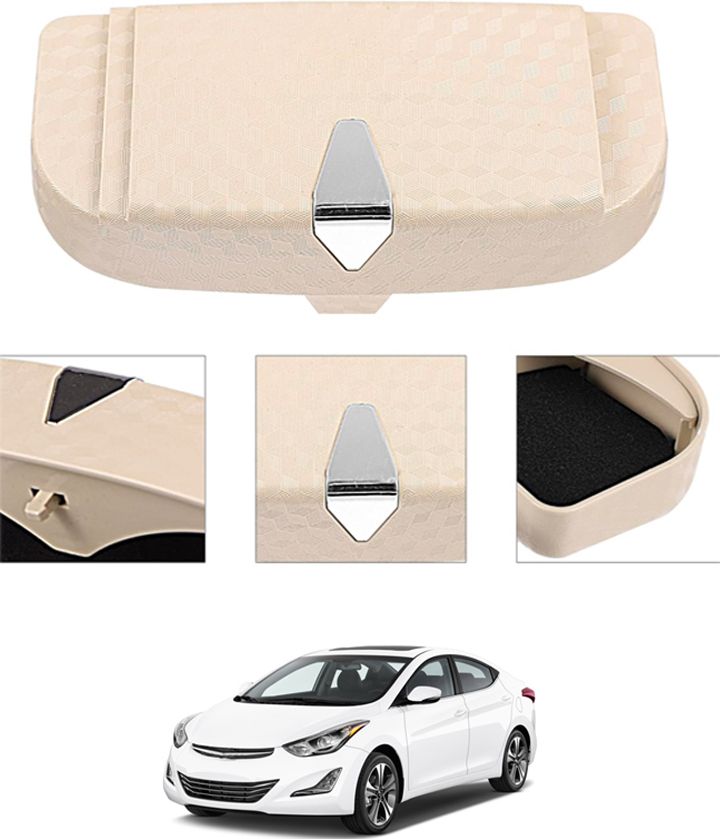 Beige Sunglass Protective Holder For Car Dashboard Universal 127 White Car Sunglass Clip Holder-image-39