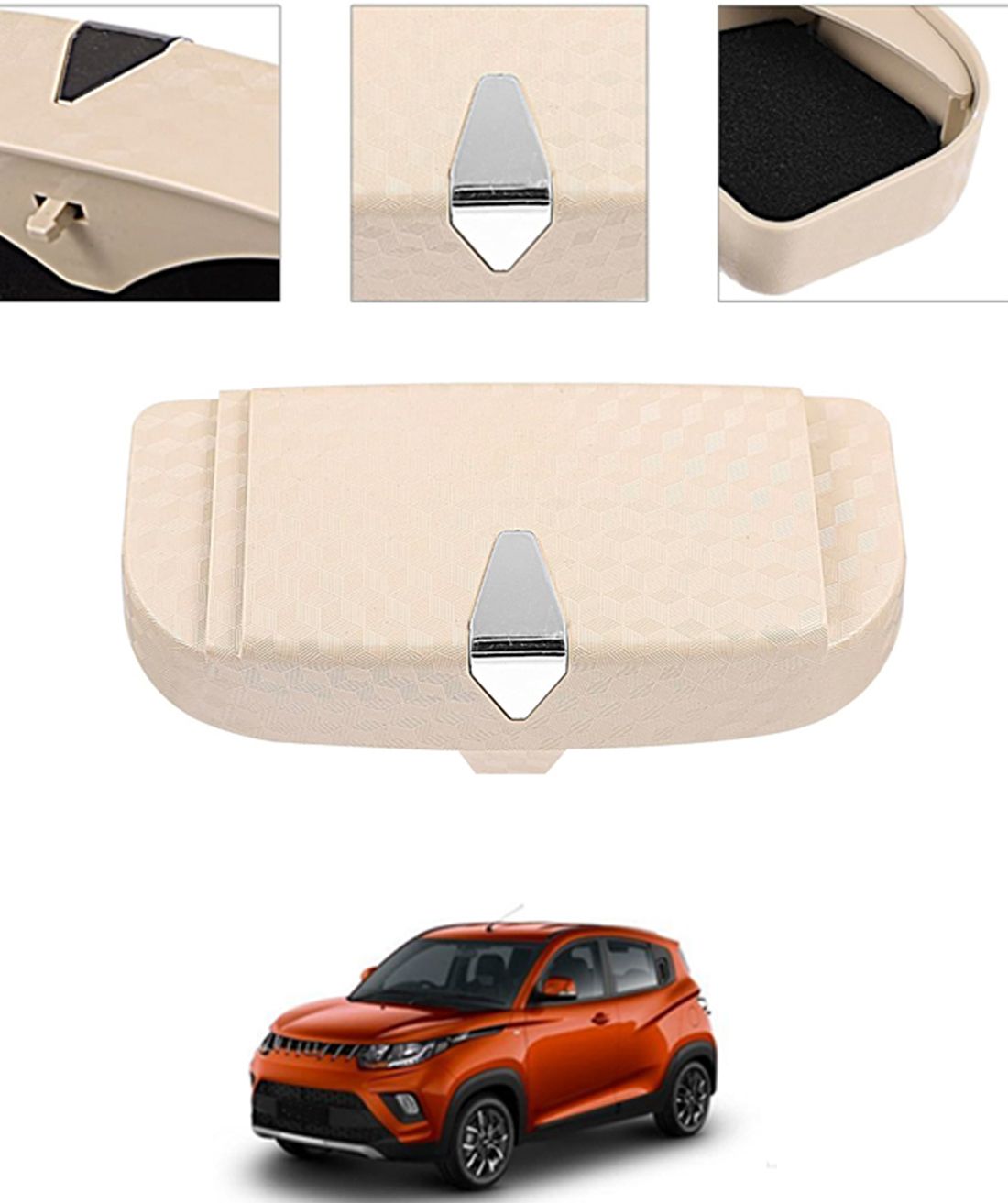 ayw Universal Multiuse Beige New Style Sunglass Holder For Car-169 White Car Sunglass Clip Holder-picture-28