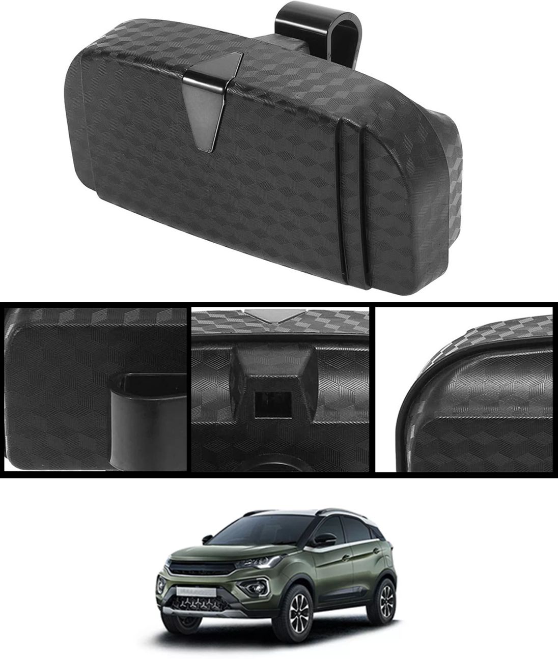 Universal New Style Multiuse Black Sunglass Holder For Car-191 Black Car Sunglass Clip Holder-image-43