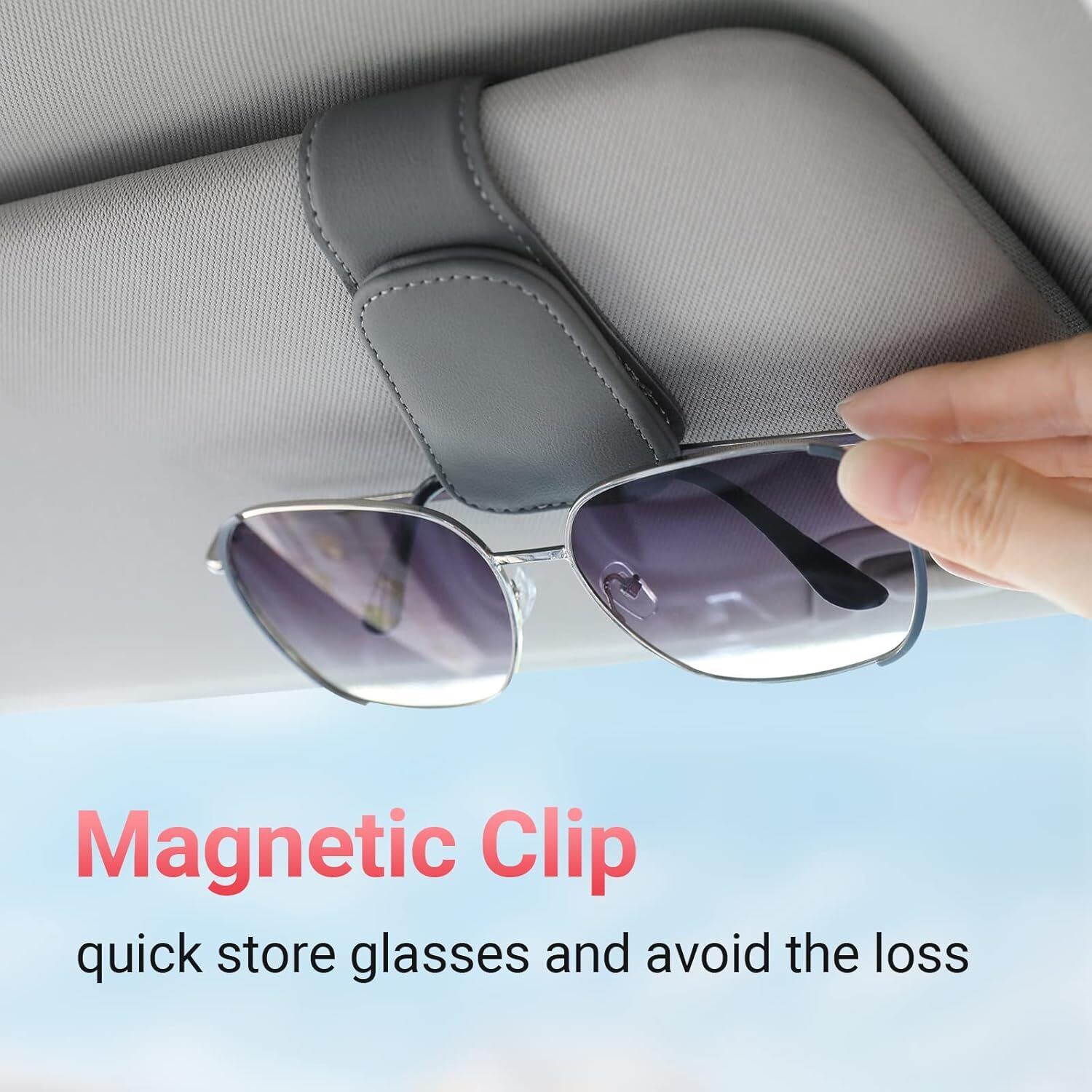 miraigai Secure Eyewear Organizer for Vehicle Interior 1 Pcs Grey Car Sunglass Clip Holder-picture-20