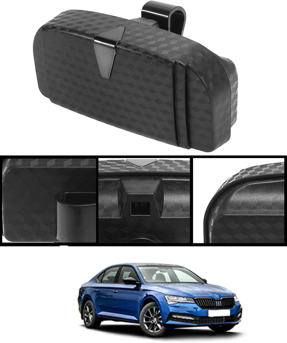 Universal New Style Multiuse Black Sunglass Holder For Car-253 Black Car Sunglass Clip Holder-image-48