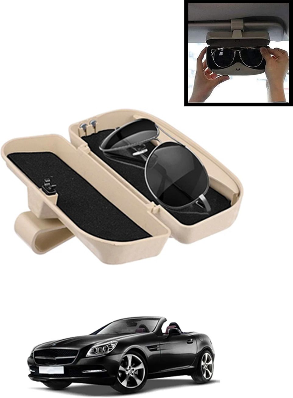 maties Beige Sunglass Protective Holder For Car Dashboard Universal -244 Mullti Color Car Sunglass Clip Holder-picture-35