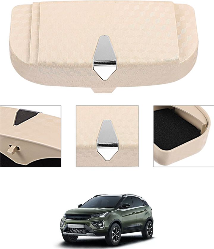 rkpsp Beige Sunglass Holder Car High Quality/Easy To Install Attach With Sun Visor-156 Brown Car Sunglass Clip Holder-picture-20
