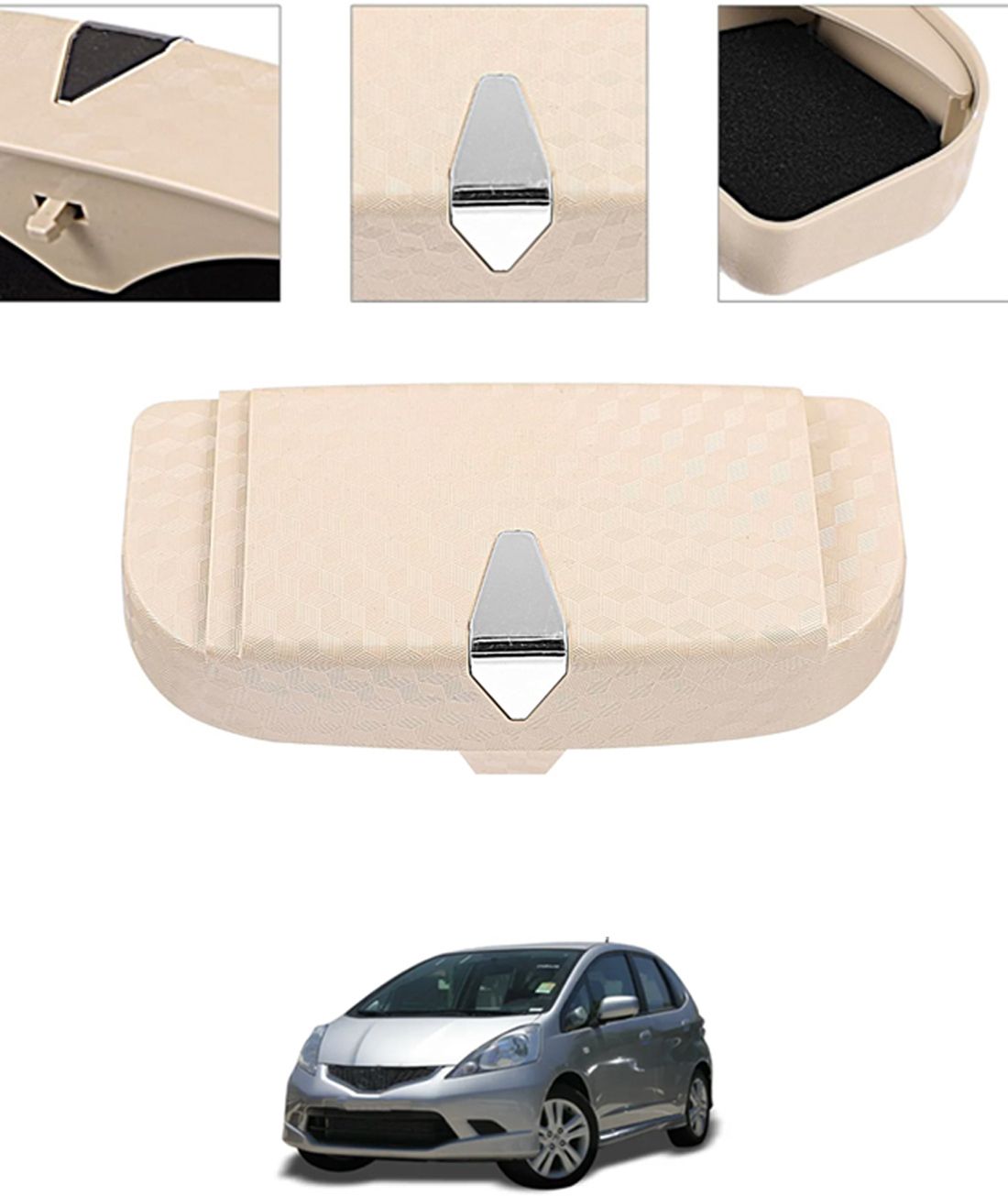 ayw Universal Multiuse Beige New Style Sunglass Holder For Car-158 White Car Sunglass Clip Holder-picture-6