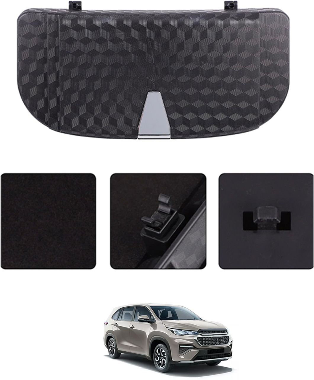 Universal Black New Stylist Multiuse Design Sunglass Holder For Car-156 Black Car Sunglass Clip Holder-image-28