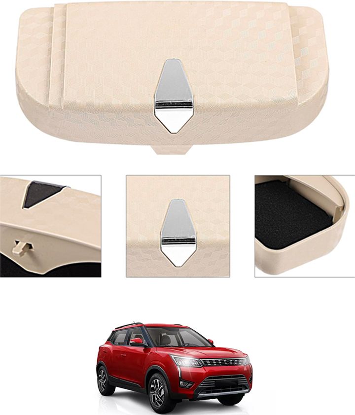 rkpsp Beige Sunglass Holder Car High Quality/Easy To Install Attach With Sun Visor-266 Brown Car Sunglass Clip Holder-picture-12