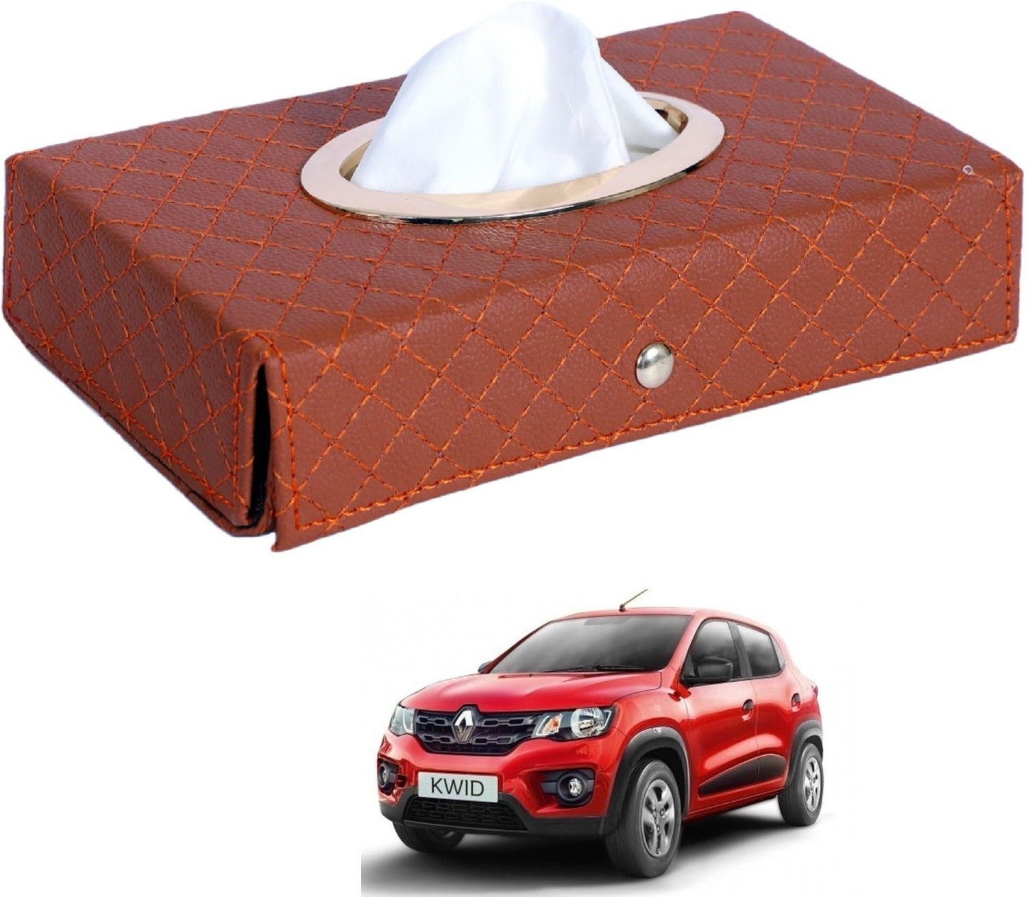 Cross-Tan Tissue Box Leatherette-256 Vehicle Tissue Dispenser-image-37