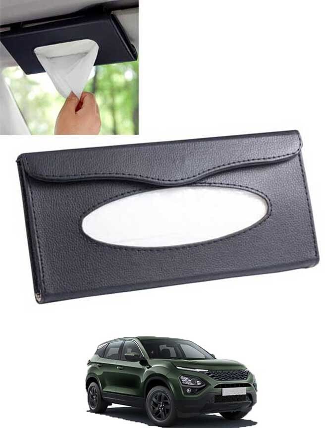 Universal Leatherite Black Rectangle Tissue Paper Box/Dispencer For Car-131 Vehicle Tissue Dispenser-image-12