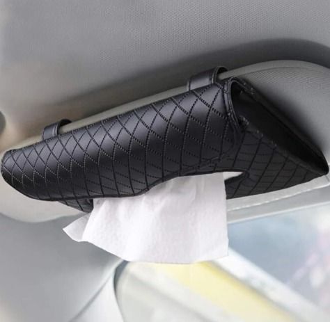 radhe alliance PU Leather Car Tissue Box Holder for Sun Visor & Back Seat Vehicle Tissue Dispenser-picture-28