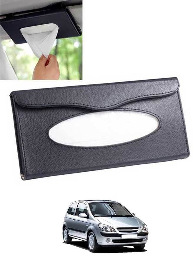 Universal Leatherite Black Rectangle Tissue Paper Box/Dispencer For Car-113 Vehicle Tissue Dispenser-image-36