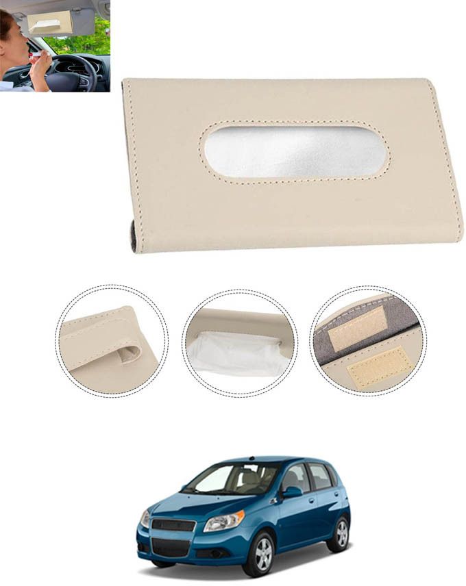 Universal Leatherite Beige Rectangle Tissue Paper Box/Dispencer For Car-28 Vehicle Tissue Dispenser-image-17