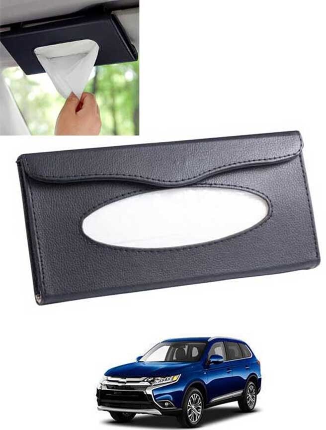 Universal Leatherite Black Rectangle Tissue Paper Box/Dispencer For Car-202 Vehicle Tissue Dispenser-image-25