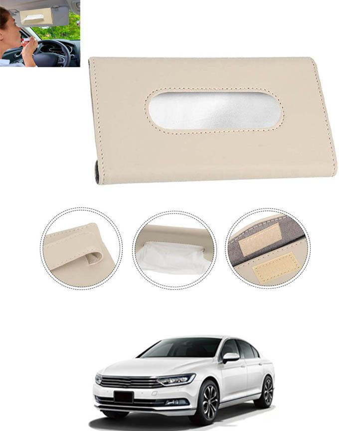 Universal Leatherite Beige Rectangle Tissue Paper Box/Dispencer For Car-203 Vehicle Tissue Dispenser-image-26