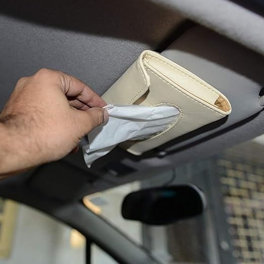 Tissue Holder, Sun Visor Napkin Holder, Car Visor Tissue Papers Holder Vehicle Tissue Dispenser-image-7