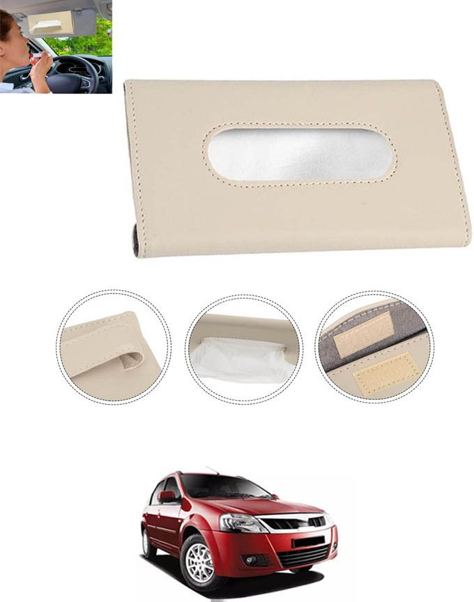 monolive Beige Leatherite Rectangle Shape Fancy Design Tissue Dispencer For Car-216 Vehicle Tissue Dispenser-picture-25