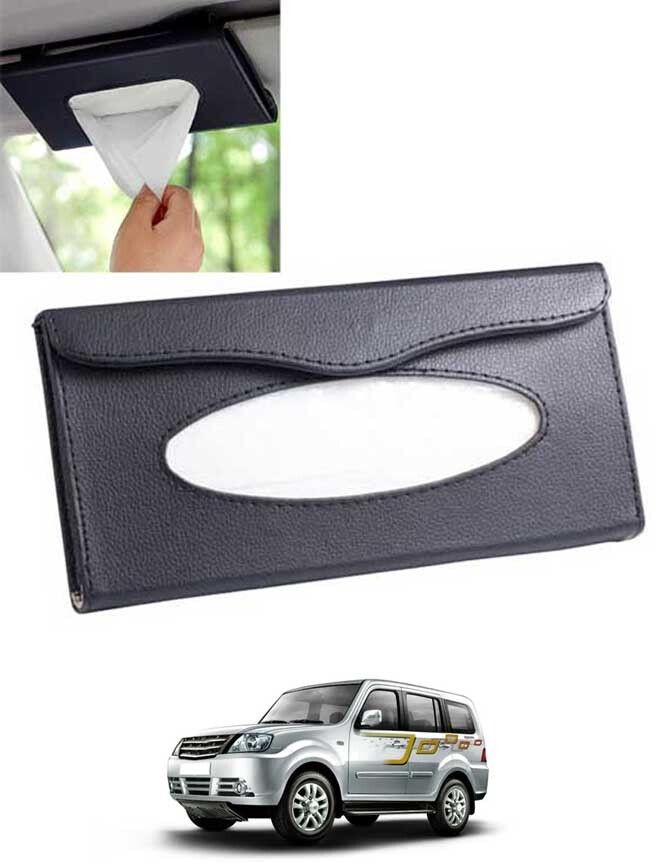 monolive Black Leatherite Rectangle Shape Fancy Design Tissue Dispencer For Car-27 Vehicle Tissue Dispenser-picture-14