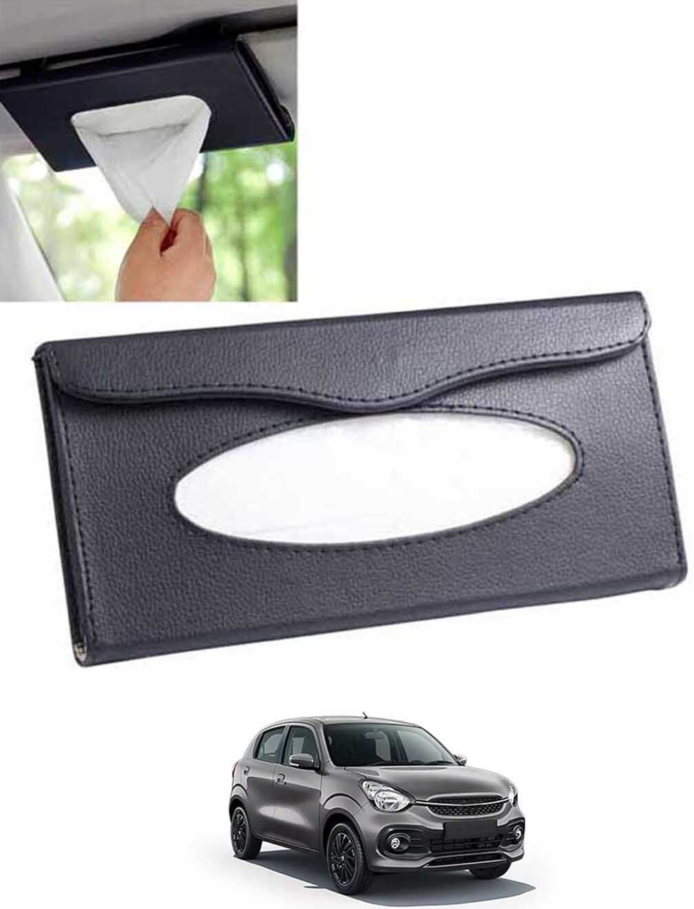 Black Leatherite Rectangle Shape Fancy Design Tissue Dispencer For Car-286 Vehicle Tissue Dispenser-image-37