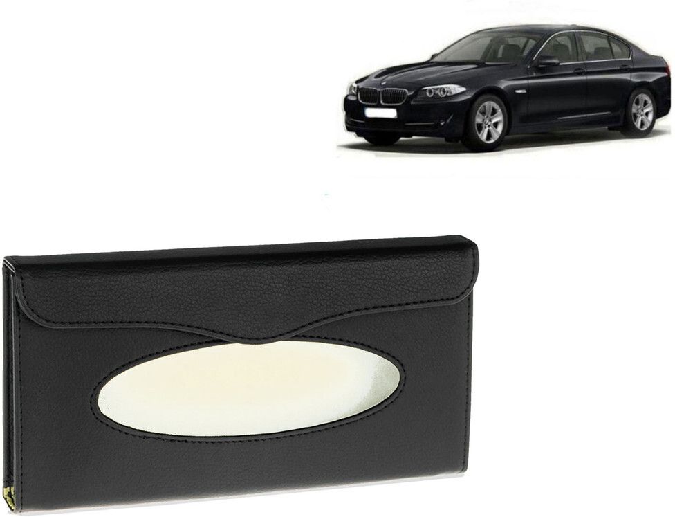 Car Sun Visor Tissue Box Holder PU Leather Paper Napkin Organizer Hanging 520i Vehicle Tissue Dispenser-image-11