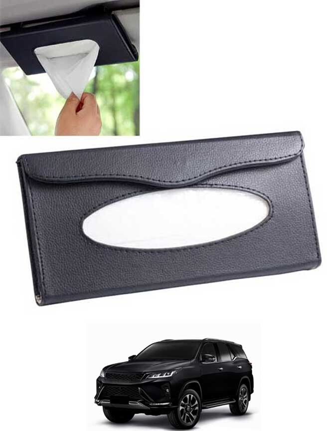 Black Leatherite Rectangle Shape Fancy Design Tissue Dispencer For Car-13 Vehicle Tissue Dispenser-image-40