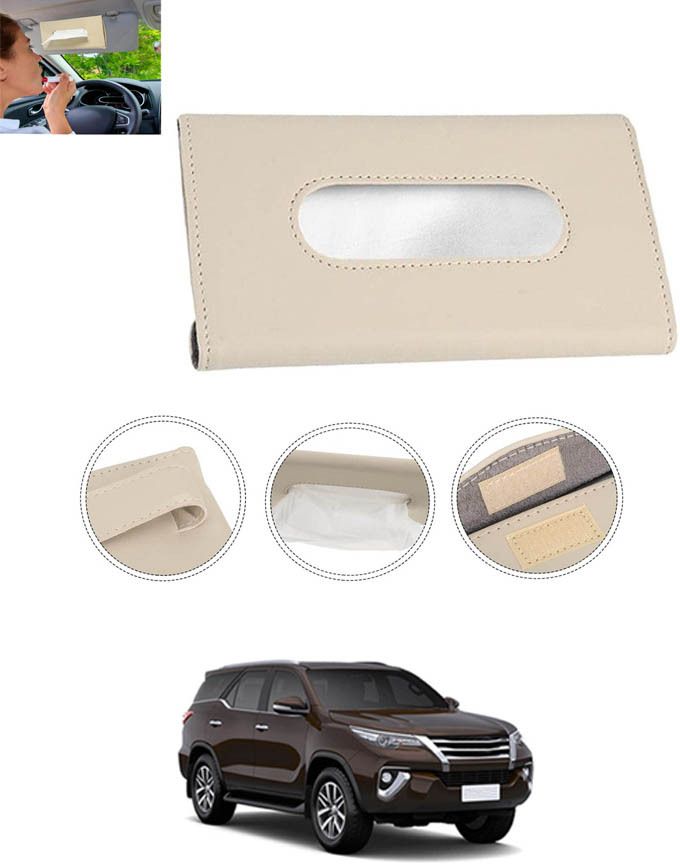 Universal Leatherite Beige Rectangle Tissue Paper Box/Dispencer For Car-109 Vehicle Tissue Dispenser-image-40