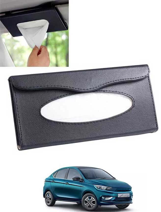 monolive Black Leatherite Rectangle Shape Fancy Design Tissue Dispencer For Car-193 Vehicle Tissue Dispenser-picture-27