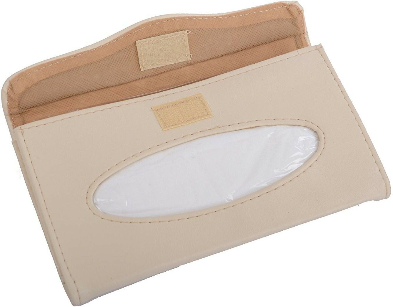 Beige Sun Visor Tissue Dispensor Vehicle Tissue Dispenser