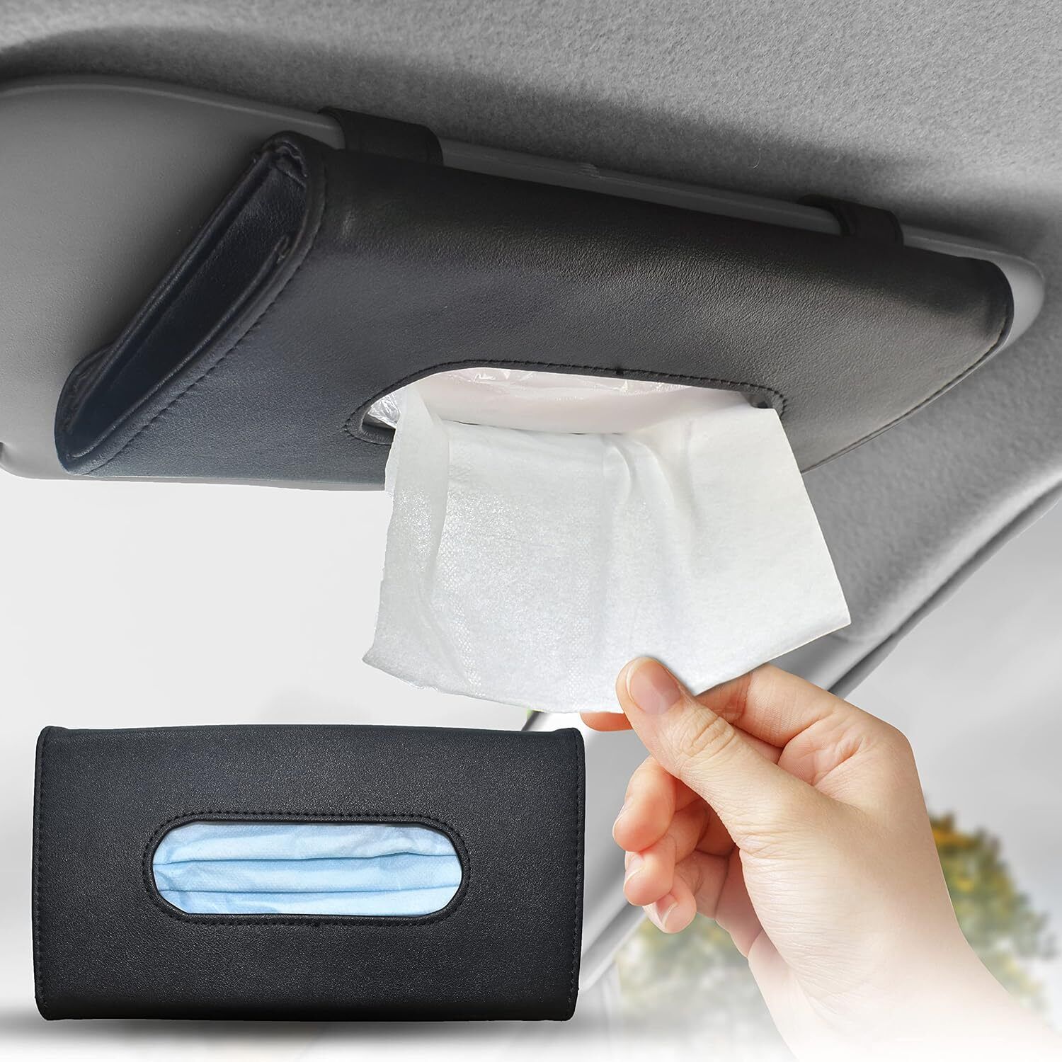 techel Car Tissue Holder, Sun Visor Napkin Holder, Car Visor Tissue X22 Vehicle Tissue Dispenser-picture-36
