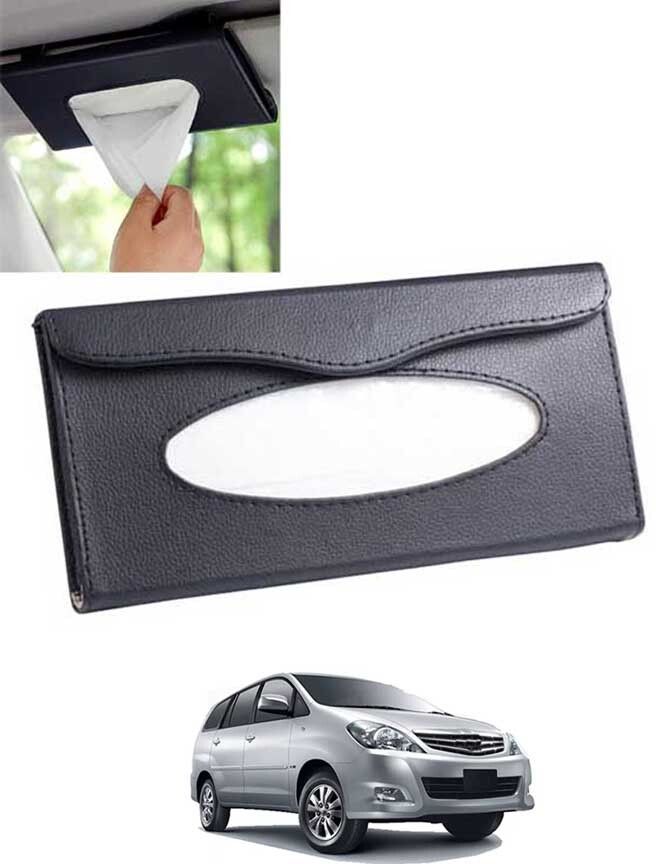 Universal Leatherite Black Rectangle Tissue Paper Box/Dispencer For Car-156 Vehicle Tissue Dispenser-image-23