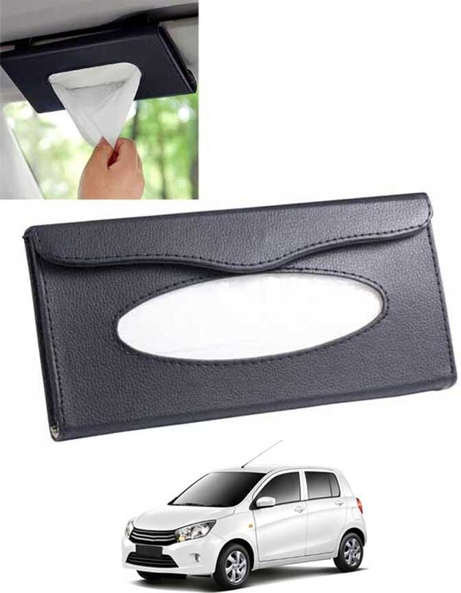 monolive Black Leatherite Rectangle Shape Fancy Design Tissue Dispencer For Car-284 Vehicle Tissue Dispenser-picture-16