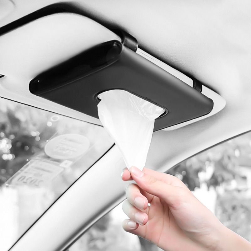 Luxury Black Car tissue Holder Premium Tissue Holder Vehicle Tissue Dispenser