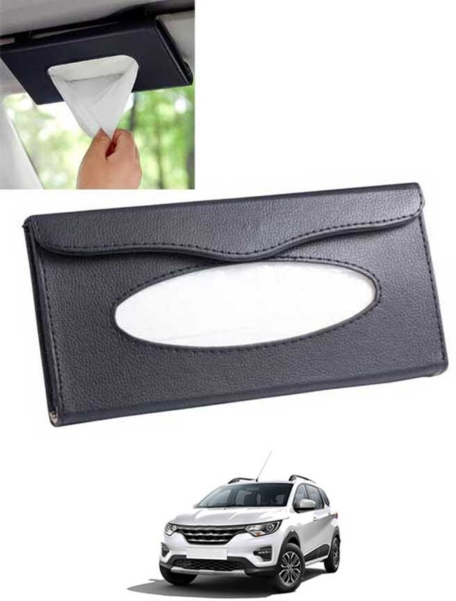 Black Leatherite Rectangle Shape Fancy Design Tissue Dispencer For Car-201 Vehicle Tissue Dispenser-image-29