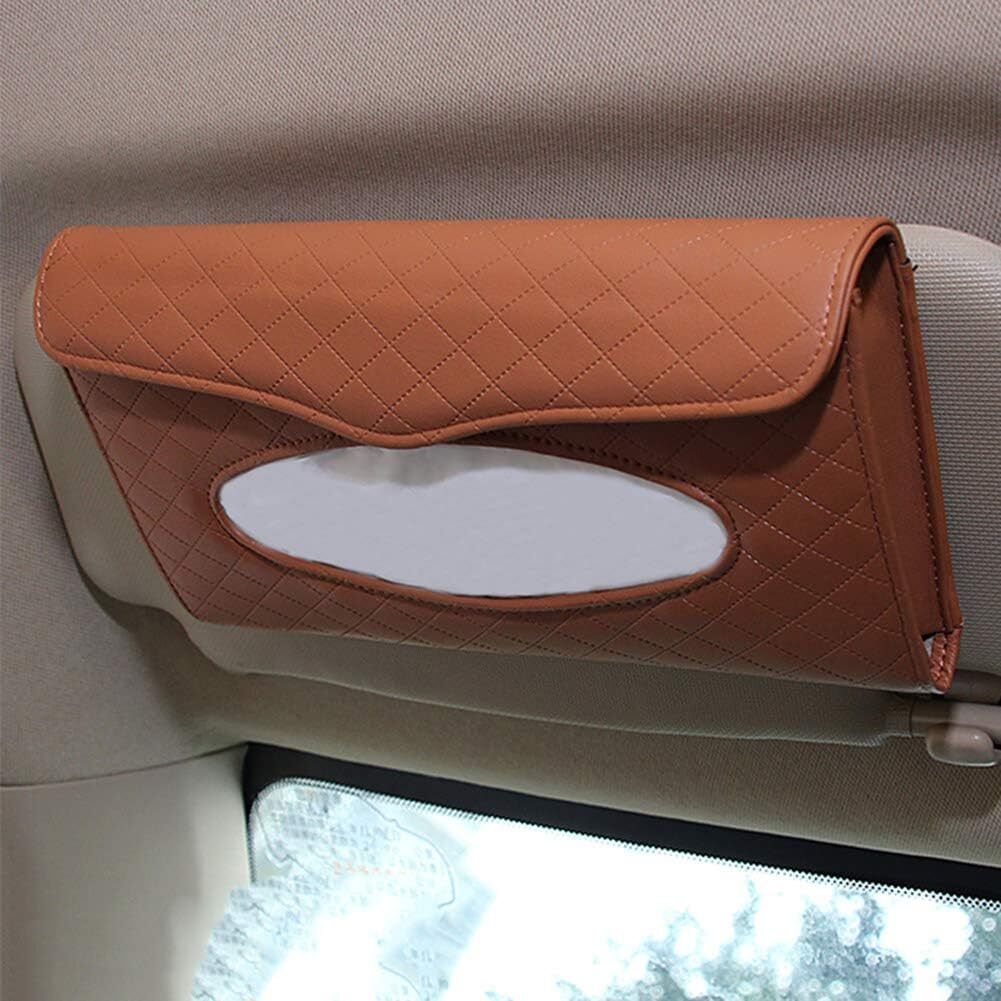 Car Tissue Holder Leather - Sun Visor Tissue Holder Vehicle Tissue Dispenser-image-34
