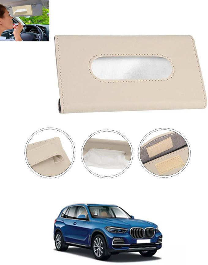 monolive Beige Leatherite Rectangle Shape Fancy Design Tissue Dispencer For Car-238 Vehicle Tissue Dispenser-picture-26