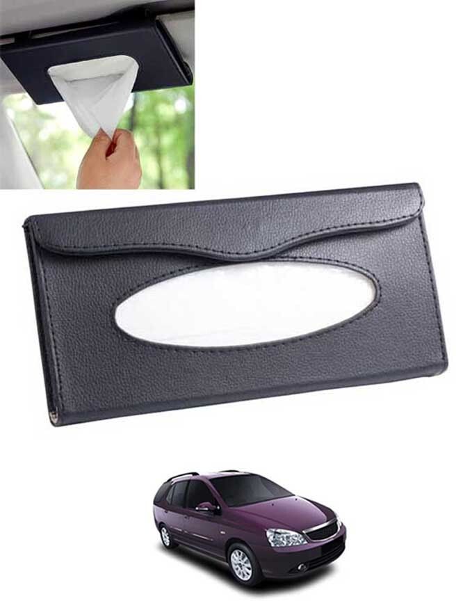 Universal Leatherite Black Rectangle Tissue Paper Box/Dispencer For Car-150 Vehicle Tissue Dispenser-image-18
