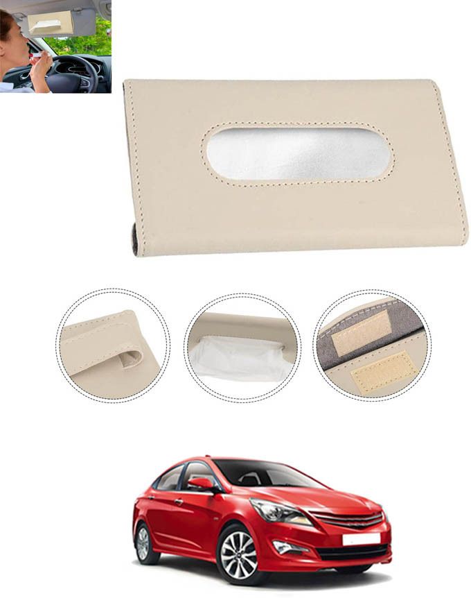 Universal Leatherite Beige Rectangle Tissue Paper Box/Dispencer For Car-294 Vehicle Tissue Dispenser-image-14