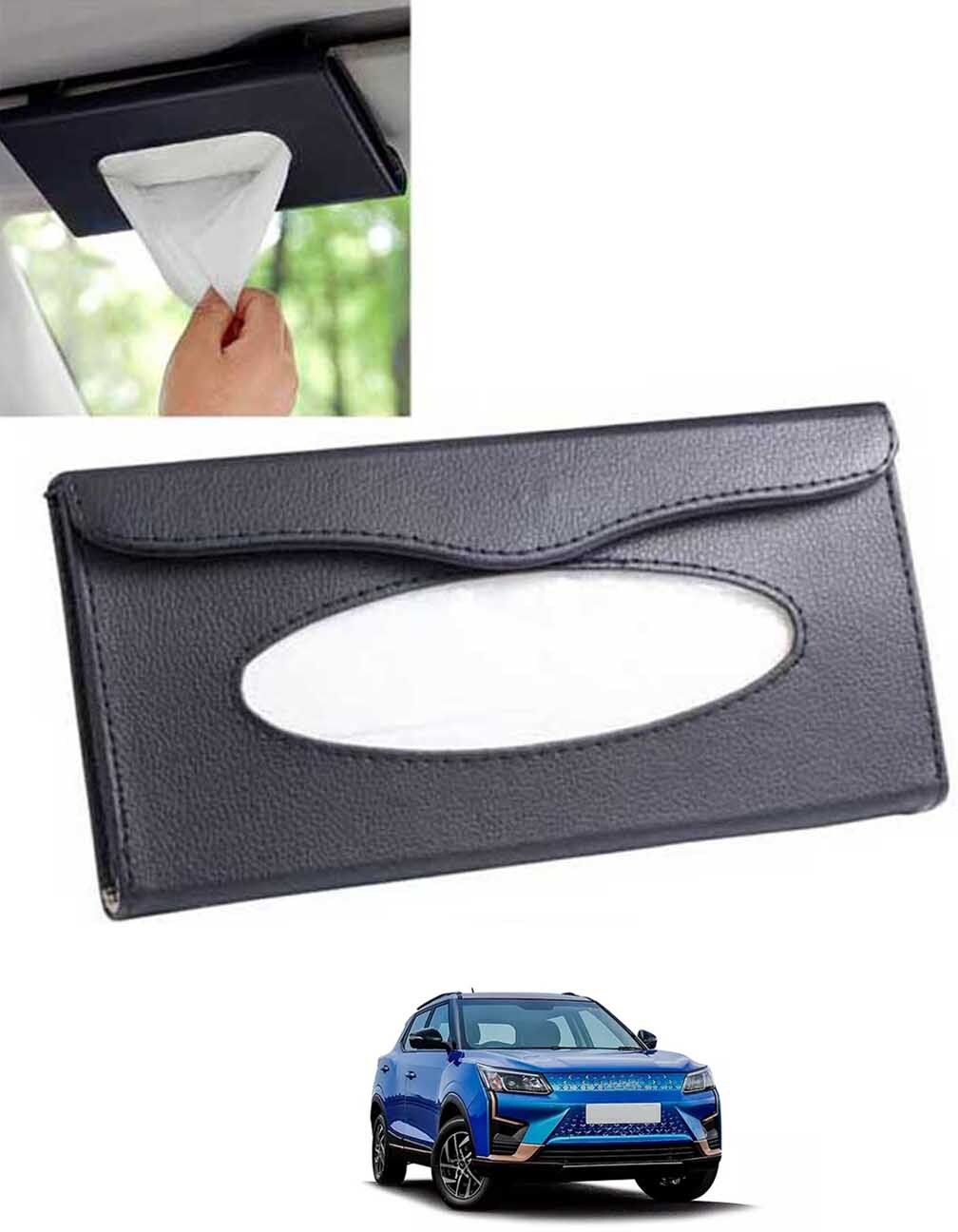 Black Leatherite Rectangle Shape Fancy Design Tissue Dispencer For Car-247 Vehicle Tissue Dispenser-image-26