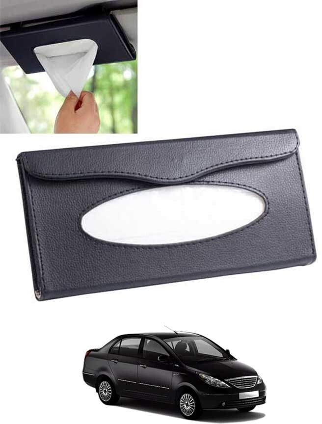 monolive Black Leatherite Rectangle Shape Fancy Design Tissue Dispencer For Car-95 Vehicle Tissue Dispenser-picture-17