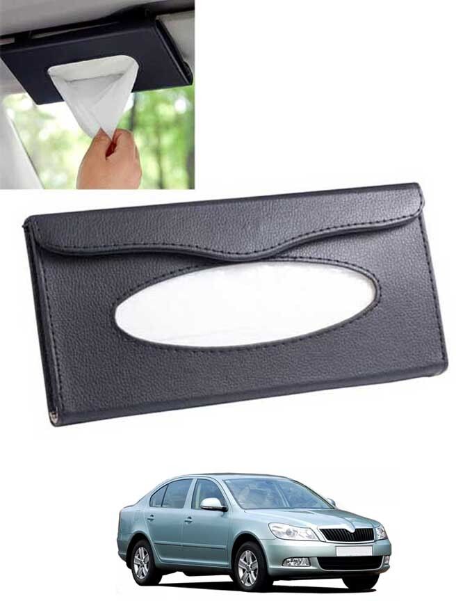 Universal Leatherite Black Rectangle Tissue Paper Box/Dispencer For Car-177 Vehicle Tissue Dispenser-image-24