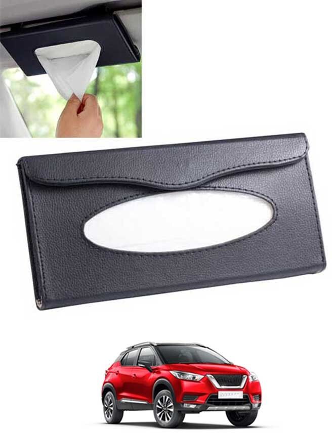 Universal Leatherite Black Rectangle Tissue Paper Box/Dispencer For Car-162 Vehicle Tissue Dispenser-image-42