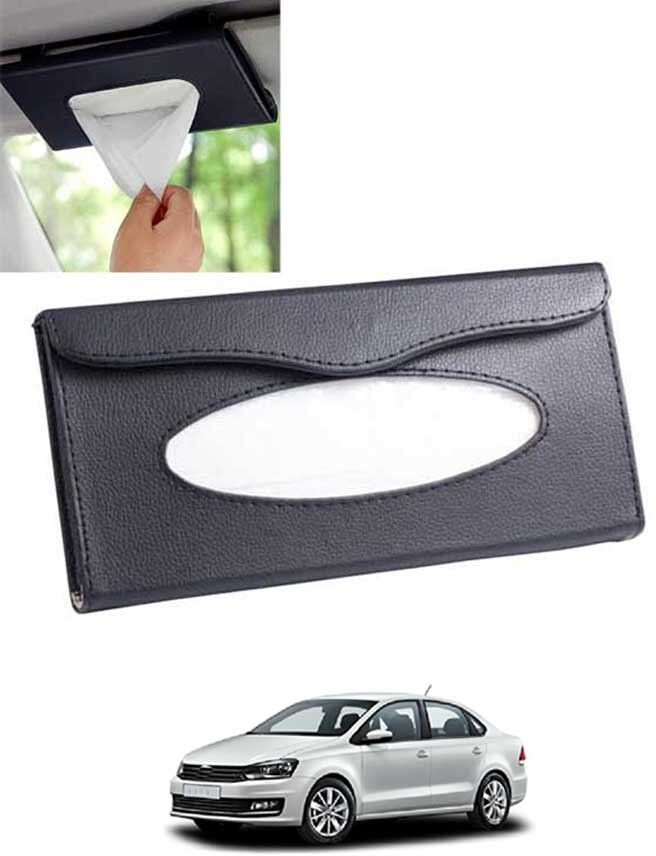 Black Leatherite Rectangle Shape Fancy Design Tissue Dispencer For Car-212 Vehicle Tissue Dispenser-image-20