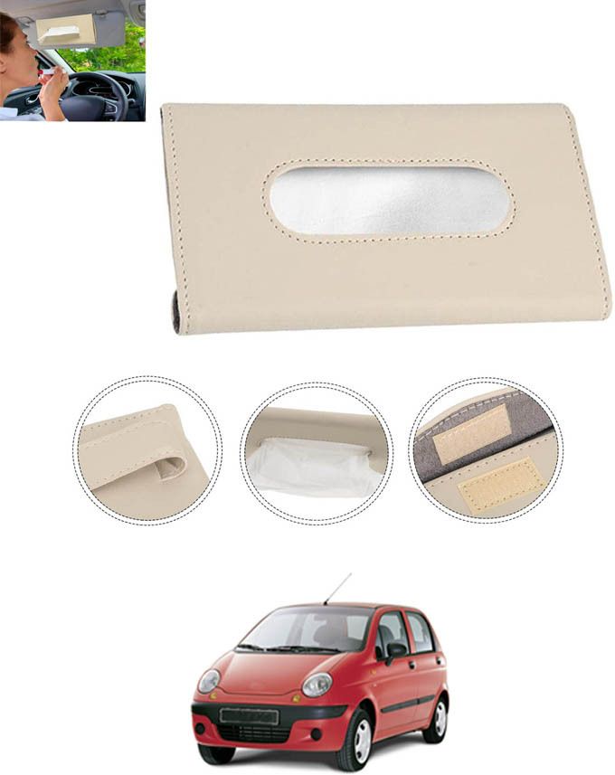ccmm Universal Leatherite Beige Rectangle Tissue Paper Box/Dispencer For Car-184 Vehicle Tissue Dispenser-picture-27