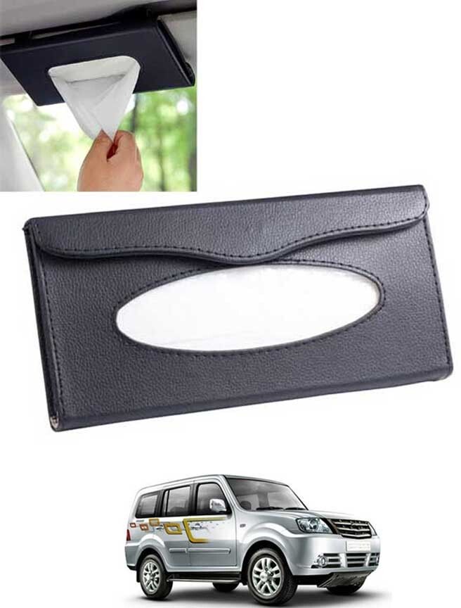 Universal Leatherite Black Rectangle Tissue Paper Box/Dispencer For Car-250 Vehicle Tissue Dispenser-image-19