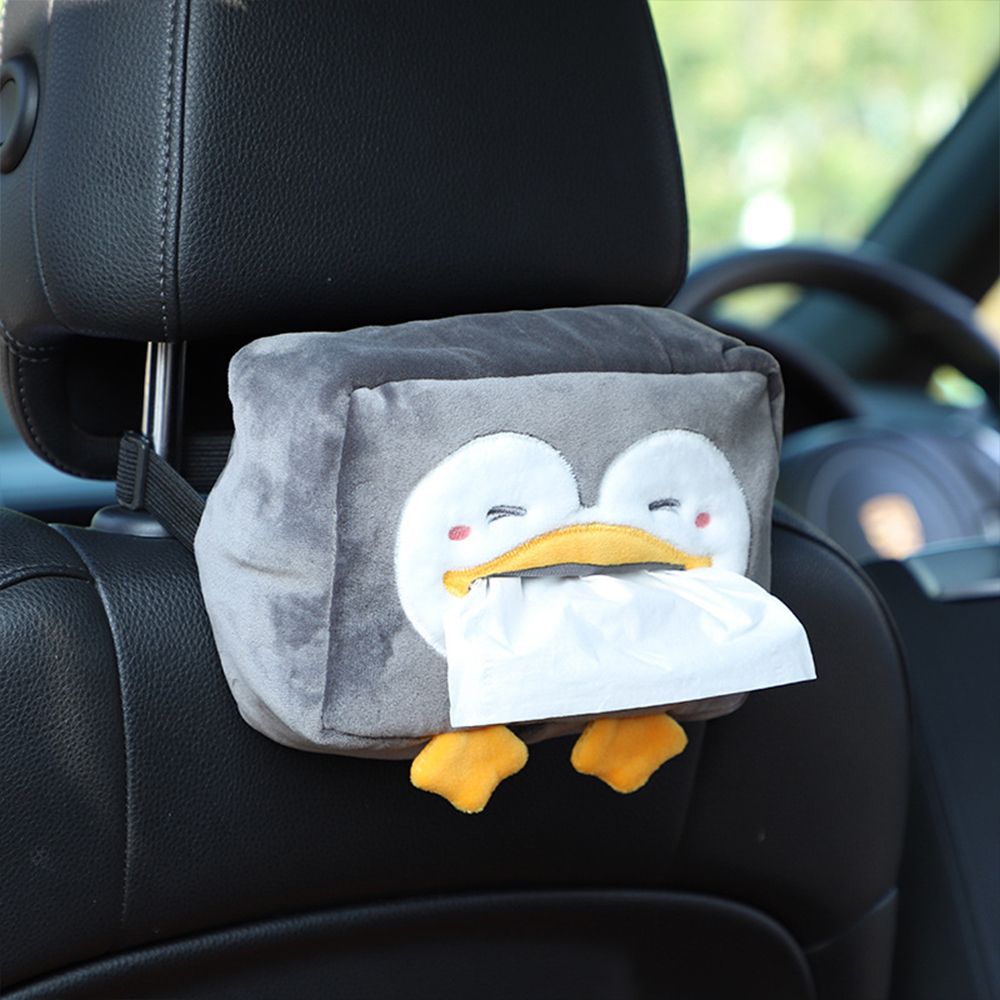 car seat organizer with animal face car tissue paper holder & storage box vehicle tissue dispenser