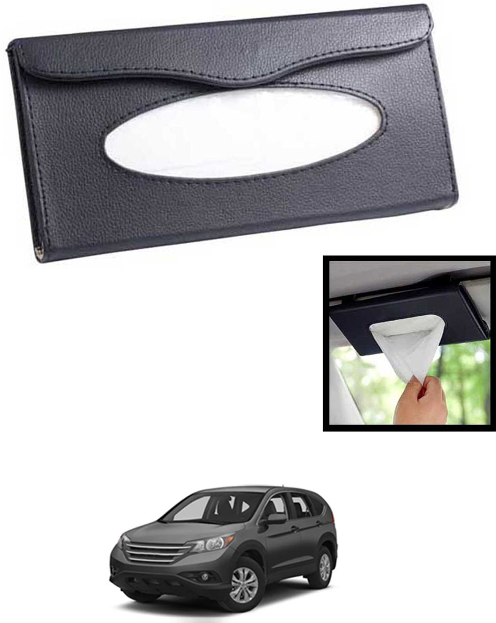 maties Universal Lightweight/Waterproof Leatherite Rectangle Black Tissue For Car-74 Vehicle Tissue Dispenser-picture-46