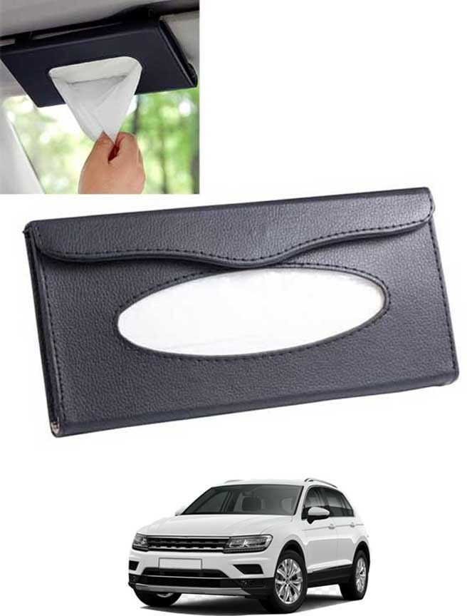 Black Leatherite Rectangle Shape Fancy Design Tissue Dispencer For Car-194 Vehicle Tissue Dispenser-image-22