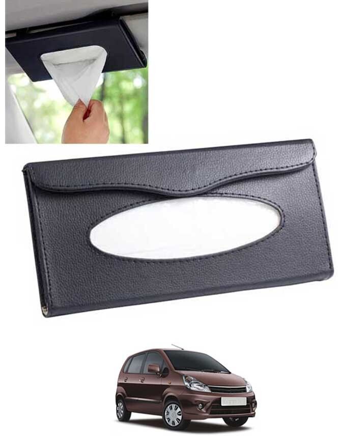 Black Leatherite Rectangle Shape Fancy Design Tissue Dispencer For Car-257 Vehicle Tissue Dispenser-image-38