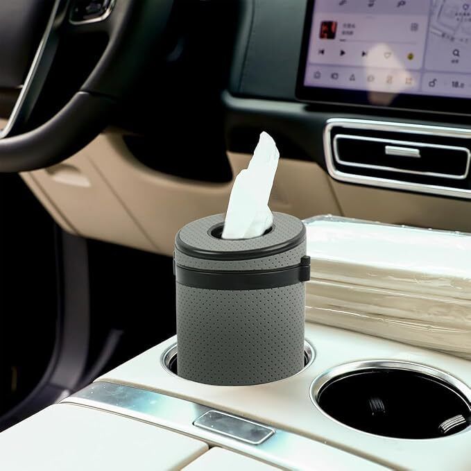 jiyanecommerce Leather car napkin holder Vehicle Tissue Dispenser-picture-11